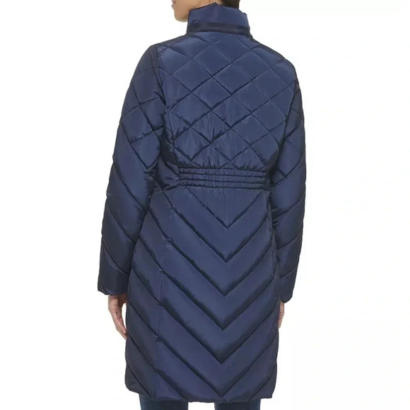 NWOT Tommy Hilfiger Faux-Fur Trimmed Puffer Coat - Picture 3 of 5